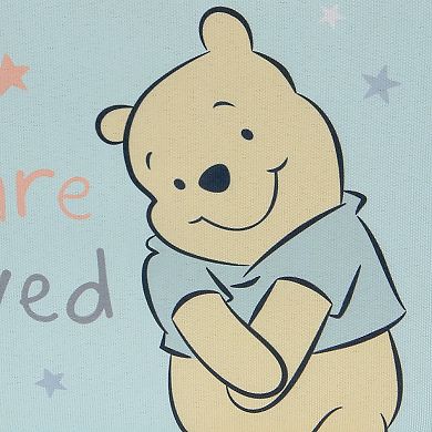 Lambs & Ivy Disney Baby Winnie The Pooh Blue Foldable Storage Basket/container