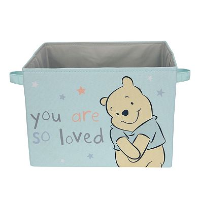 Lambs & Ivy Disney Baby Winnie The Pooh Blue Foldable Storage Basket/container
