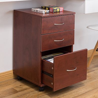 Office File Cabinet 3 Drawer Chest With Rolling Casters