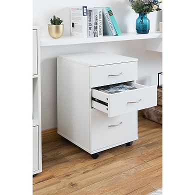 Office File Cabinet 3 Drawer Chest With Rolling Casters