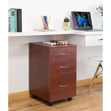 Office File Cabinet 3 Drawer Chest With Rolling Casters