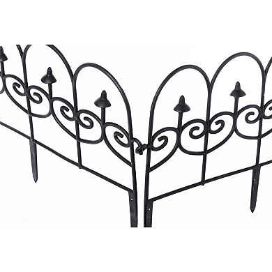 Decorative Black Vinyl Garden Patio Lawn Fence Landscape Panel Border Ornamental Edging