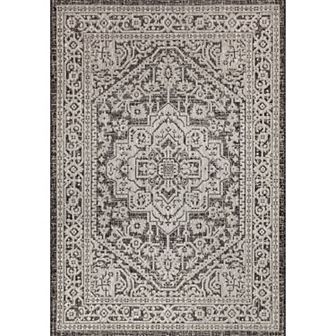 Sinjuri Medallion Textured Weave Indoor/outdoor Area Rug