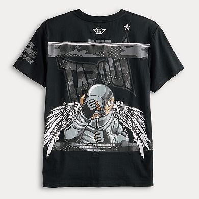 Men's Tapout Flocked Camo Winged Astronaut Graphic Tee