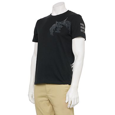 Men's Tapout Flocked Camo Winged Astronaut Graphic Tee