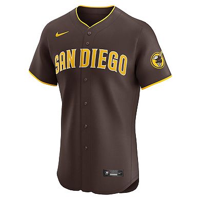 Men's Nike  Brown San Diego Padres Road Vapor Premier Elite Patch Jersey