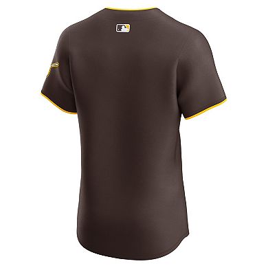 Men's Nike Brown San Diego Padres Road Vapor Premier Elite Patch Jersey