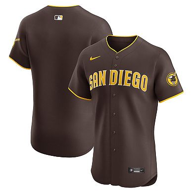 Men's Nike Brown San Diego Padres Road Vapor Premier Elite Patch Jersey