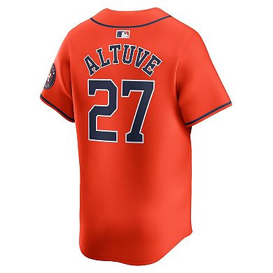 Men's Nike Jose Altuve Orange Houston Astros Alternate Limited Player Jersey