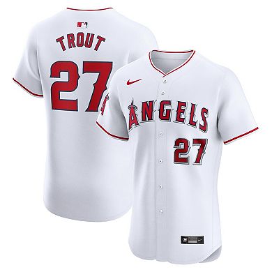 Men's Nike Mike Trout White Los Angeles Angels Home Elite Player Jersey