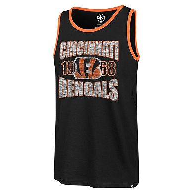 Men's '47 Black Cincinnati Bengals Upload Franklin Tank Top