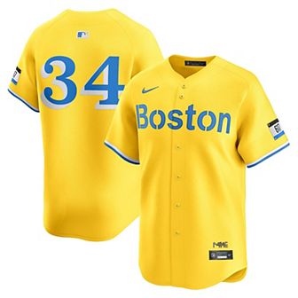 Men's Nike David Ortiz Gold Boston Red Sox City Connect Retired Player Jersey