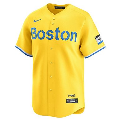 Men's Nike David Ortiz Gold Boston Red Sox City Connect Retired Player Jersey