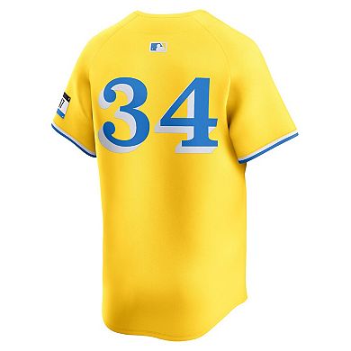 Men's Nike David Ortiz Gold Boston Red Sox City Connect Retired Player Jersey