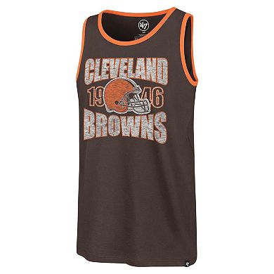 Men's '47 Brown Cleveland Browns Upload Franklin Tank Top