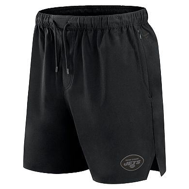 Men's Fanatics Signature Black New York Jets Front Office Woven Shorts