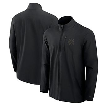 Men's Fanatics Signature Black Chicago Cubs Front Office Woven Full-Zip Jacket