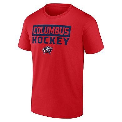 Men's Fanatics Branded Columbus Blue Jackets Serve T-Shirt Combo Pack