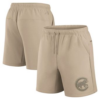 Unisex Fanatics Khaki Chicago Cubs Elements Super Soft Fleece Shorts