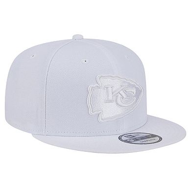 Men's New Era Kansas City Chiefs Main White on White 9FIFTY Snapback Hat