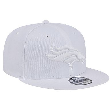 Men's New Era Denver Broncos Main White on White 9FIFTY Snapback Hat
