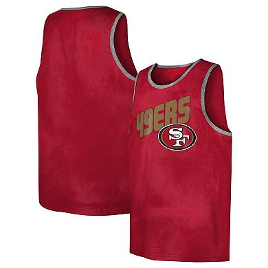 Youth Scarlet San Francisco 49ers Sun-Bleached Ride the Tide Tank Top