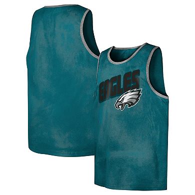 Youth Midnight Green Philadelphia Eagles Sun-Bleached Ride the Tide Tank Top
