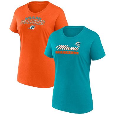 Women's Fanatics Branded Miami Dolphins Risk T-Shirt Combo Pack