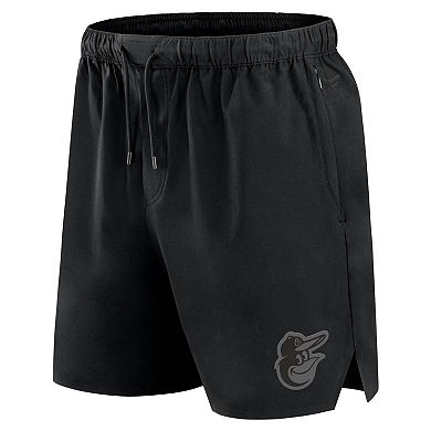 Men's Fanatics Signature Black Baltimore Orioles Front Office Woven Shorts