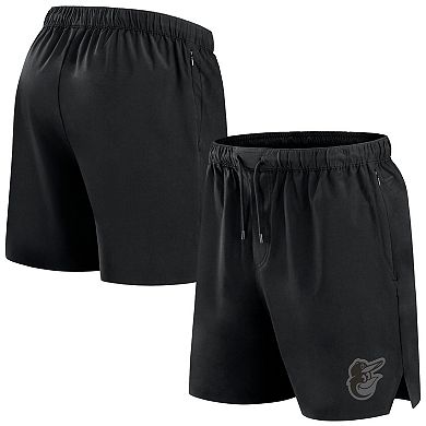 Men's Fanatics Signature Black Baltimore Orioles Front Office Woven Shorts