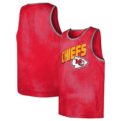 Youth Red Kansas City Chiefs Sun-Bleached Ride the Tide Tank Top