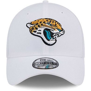 Men's New Era White Jacksonville Jaguars Main 39THIRTY Flex Hat