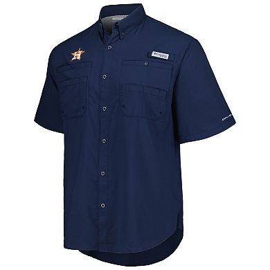 Men's Columbia Navy Houston Astros Tamiami Omni-Shade Button-Down Shirt