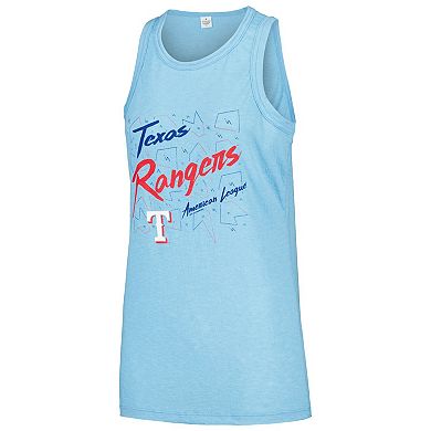 Women's Soft as a Grape Light Blue Texas Rangers Gauze High Neck Tank Top