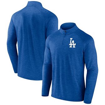 Men's Profile Royal Los Angeles Dodgers Big & Tall Raglan Quarter-Zip Top