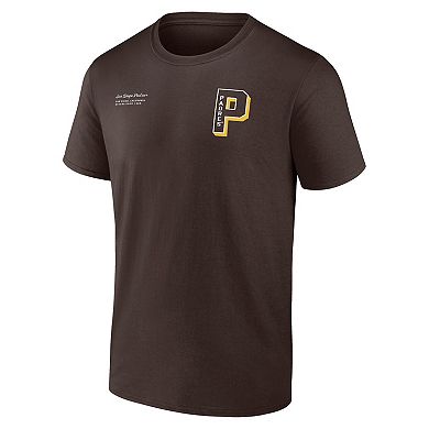 Men's Profile Brown San Diego Padres Big & Tall Split Zone T-Shirt