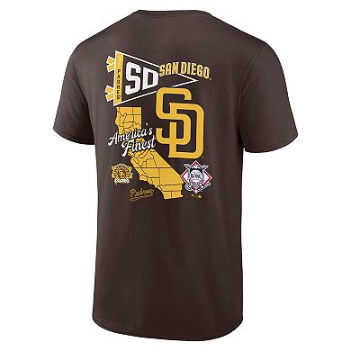 Men's Profile Brown San Diego Padres Big & Tall Split Zone T-Shirt
