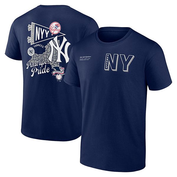 Men's Profile Navy New York Yankees Big & Tall Split Zone T-Shirt