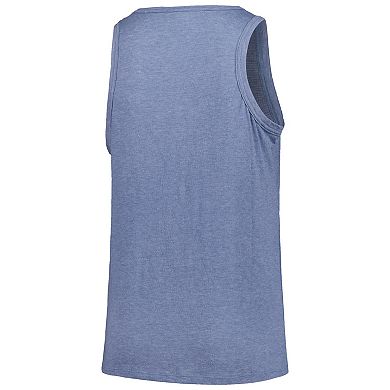 Women's Soft as a Grape Navy Atlanta Braves Plus Size Curvy High Neck Tri-Blend Tank Top