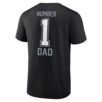 Men's Fanatics Branded Black Las Vegas Raiders #1 Dad T-Shirt