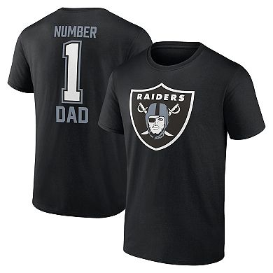 Men's Fanatics Branded Black Las Vegas Raiders #1 Dad T-Shirt