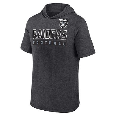 Men's Fanatics Branded Black Las Vegas Raiders Short Sleeve Pullover Hoodie