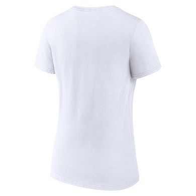 Women's Fanatics White Sporting Kansas City Logo V-Neck T-Shirt