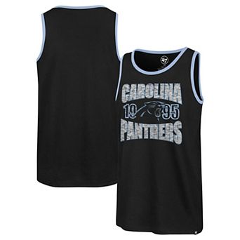 Men's '47 Black Carolina Panthers Upload Franklin Tank Top