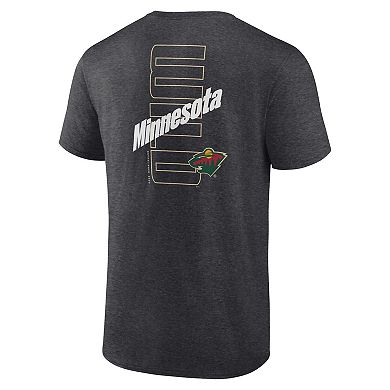 Men's Fanatics Branded Heather Charcoal Minnesota Wild Backbone T-Shirt