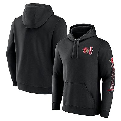 Men s Fanatics Branded Black Ottawa Senators Revolution Pullover Hoodie