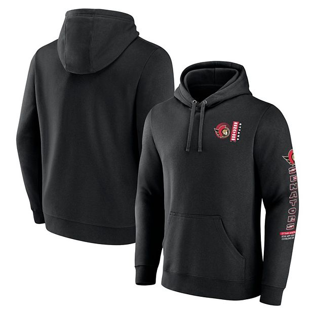 Men s Fanatics Branded Black Ottawa Senators Revolution Pullover Hoodie