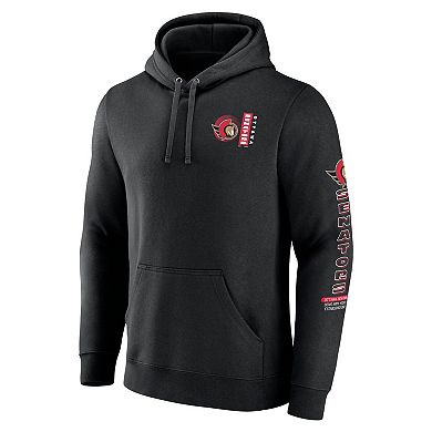 Men's Fanatics Branded Black Ottawa Senators Revolution Pullover Hoodie