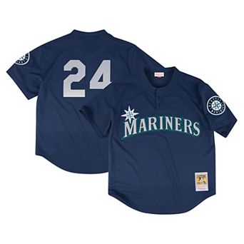 Men's Profile Navy Seattle Mariners Big & Tall Cooperstown Collection Mesh Batting Practice Jersey