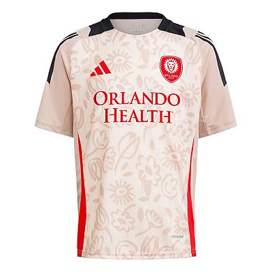 Youth adidas Brown Orlando City SC 2024 One Planet Pre-Match Top